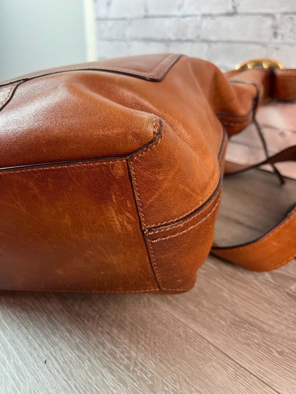 Coach Bleecker Leather Duffle 12376 Tan Leather - Shoulder Bag - Picture 8 of 9